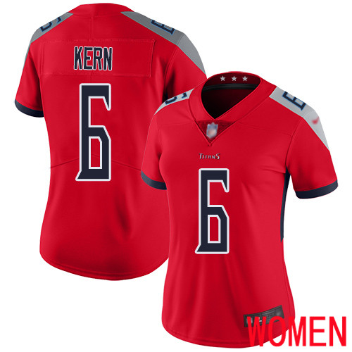 Tennessee Titans Limited Red Women Brett Kern Jersey NFL Football #6 Inverted Legend->women nfl jersey->Women Jersey